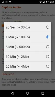 Audio Recorder - Remote android App screenshot 1